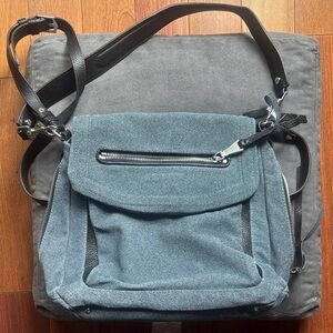 Aimee Kestenberg Blue and Black Messenger Bag